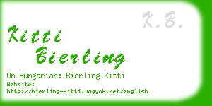 kitti bierling business card